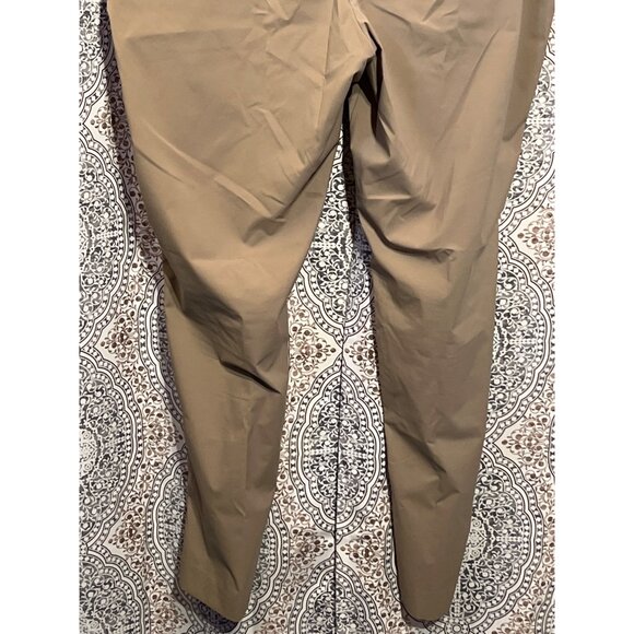 Mens Khaki Dress Pants Flat-Front Style Size 46x34 With Button Closure Modern Fi - Picture 6 of 9